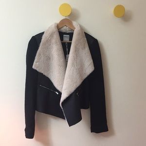 Zara Wool Jacket Open Drape